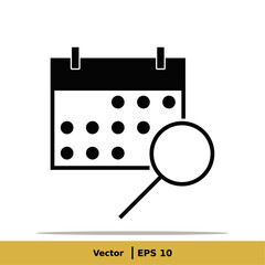 Calendar, Schedule, Date Settings, Appointment Icon Illustration. Date Sign Symbol. Vector Icon EPS 10