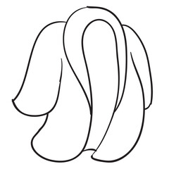 sketch, fur coat, coloring, isolated object on white background, cartoon illustration, vector,