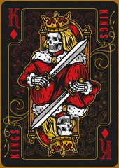 King of diamonds playing card template