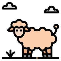 sheep line icon