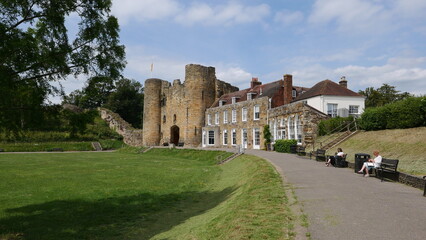 Fototapeta na wymiar A Medieval castle in Tonbridge Kent.