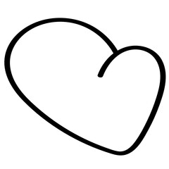 Vector illustration Heart shape icon Hand drawn doodle style