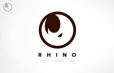 Rhinoceros logo vector. Animal Design.	