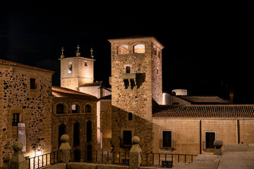 Fototapeta na wymiar Facade of the House of Becerra. Caceres. Spain