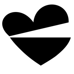 Vector illustration Heart shape icon Hand drawn doodle style