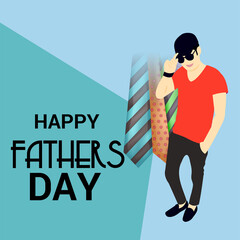 Vector illustration of a Background for Happy Fathers Day.