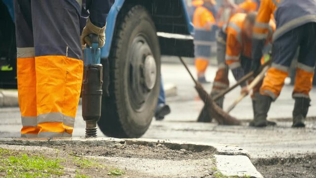 Road repair industry asphalt construction traffic transport