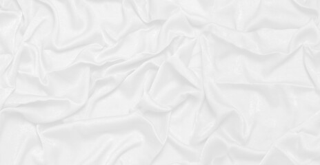 Naklejka premium white cloth background soft wrinkled fabric patrem and surface