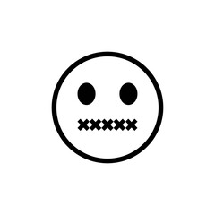 Smile face emoticon icon vector. Emoji icon. Flat design style on white background.