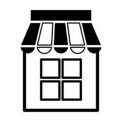 Shop icon vector. Shop store icon symbol illustration. Flat design style on white background.