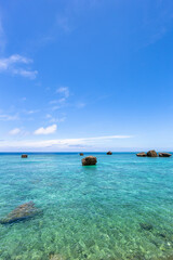 沖縄県宮古島、東平安名崎の保良漁港周辺・日本