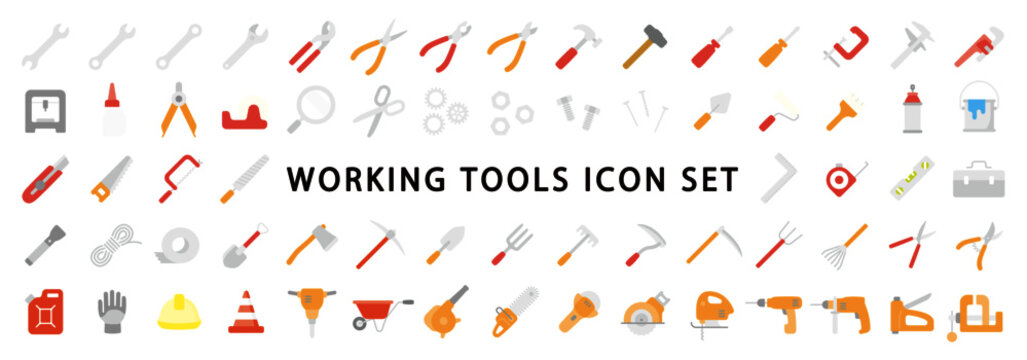 Big Set of Working Tools Icon