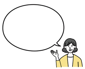 女性　ミドルエイジ 　ベクター　ポップ　提案　空欄
