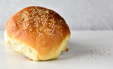 bun with sesame seeds