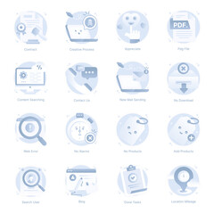 Flat Icons of Web and Interface

