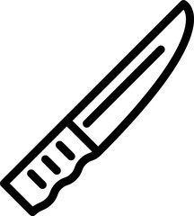 camping knife minimal line icon