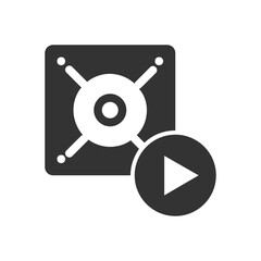 Obraz premium Loudspeaker solid icon.