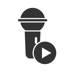 Microphone solid icon.