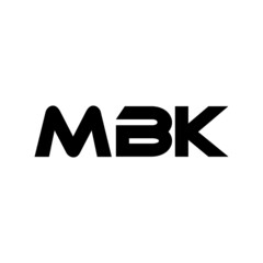 MBK letter logo design with white background in illustrator, vector logo modern alphabet font overlap style. calligraphy designs for logo, Poster, Invitation, etc.