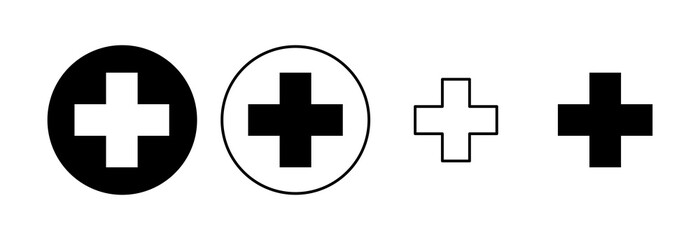 Obraz premium Plus Icon set. Add plus icon