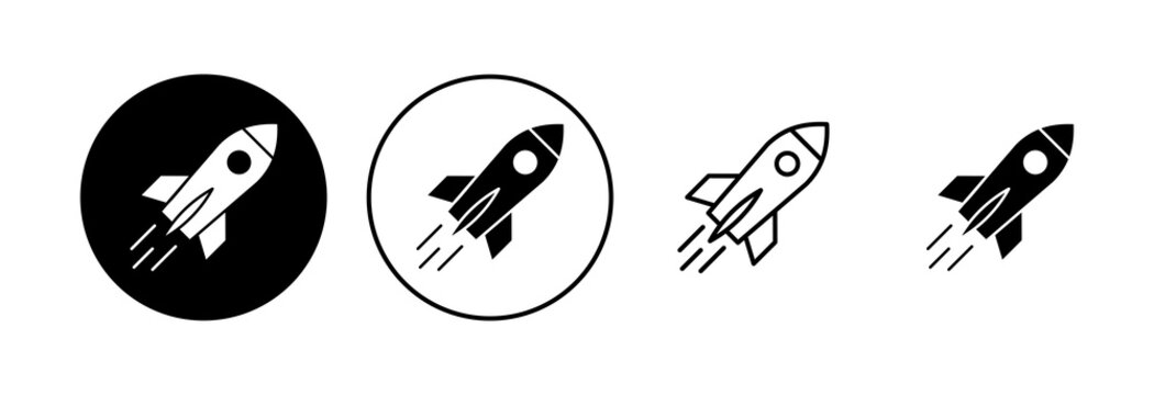 Rocket icon set. Startup icon vector.