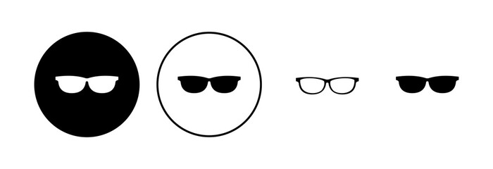 Glasses icon set. Glasses vector icon