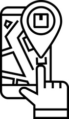 Destination Icon. Logistics concept icon style