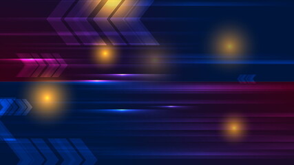 Colorful glowing neon technology background