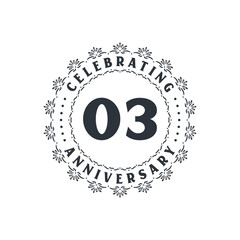 3 anniversary celebration, Greetings card for 3 years anniversary