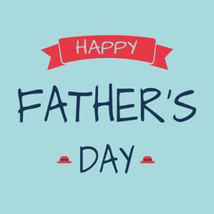 Happy Father's Day Appreciation Vector Text With Light Blue Background