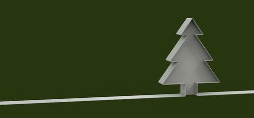 weihnachten weihnachtsbaum modern illustration 3d