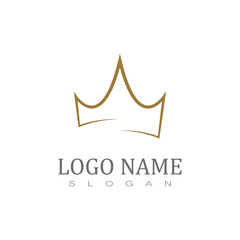 Royal King Queen Crown Elegant Luxury logo design
