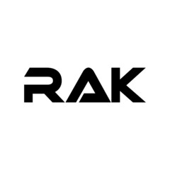 RAK letter logo design with white background in illustrator, vector logo modern alphabet font overlap style. calligraphy designs for logo, Poster, Invitation, etc. - obrazy, fototapety, plakaty