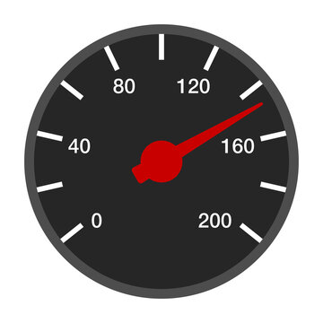 Speedometer or car dashboard speed guage in vector icon