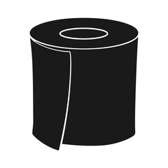 Toilet paper or roll of toilet tissue in vector icon