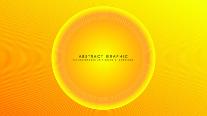 The background is made of circles. Modern hipster victory background made of circular stripes elements. Glowing orange Halloween template