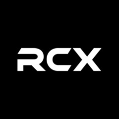 RCX letter logo design with black background in illustrator, vector logo modern alphabet font overlap style. calligraphy designs for logo, Poster, Invitation, etc.