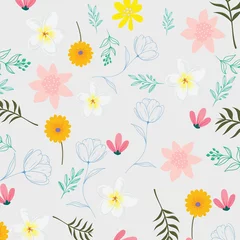 Stof per meter seamless pattern with flowers © It's me.