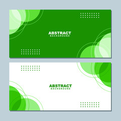 Illustration set vector of abstract business white and green background color with green and white element. Good to use for banner, social media template, poster and flyer template, etc
