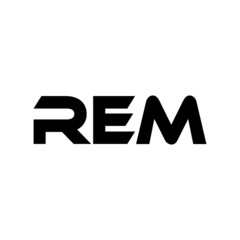 REM letter logo design with white background in illustrator, vector logo modern alphabet font overlap style. calligraphy designs for logo, Poster, Invitation, etc.