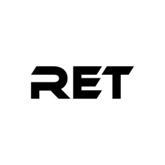 RET letter logo design with white background in illustrator, vector logo modern alphabet font overlap style. calligraphy designs for logo, Poster, Invitation, etc.