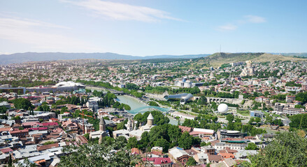 Panorama view in Tbilisi city