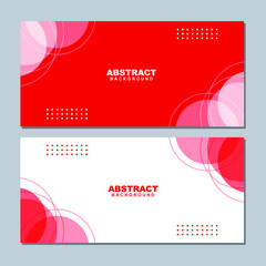 Illustration set vector of abstract business white and red background color with red and white element. Good to use for banner, social media template, poster and flyer template, etc