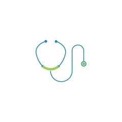 Medical health vector health logo with cross and stethoscope icon symbol. This logo is suitable for hospital and clinic.