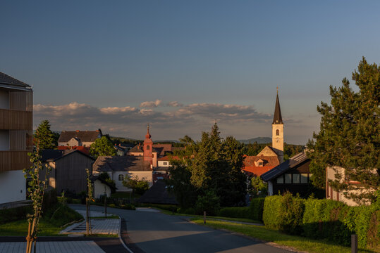 Sankt Radegund town near Graz city in Austria in summer hot evening
