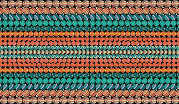 Planets Pattern Illustration