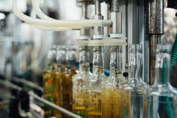 Brandy Pouring In Bottles 