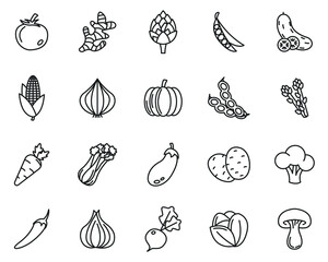 Vegetarian, vegetable set icon symbol template for graphic and web design collection logo vector illustration