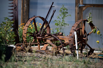 old rusty wheel