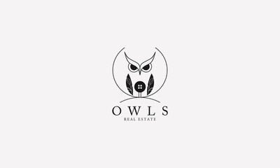 Owl logo and icon concept. Abstract owl logo design